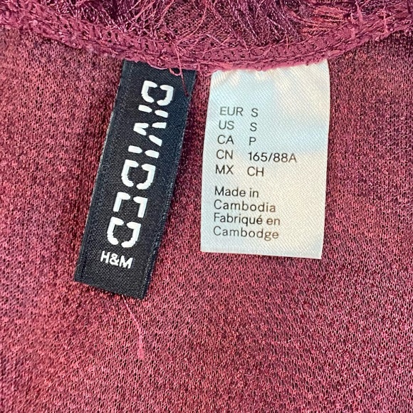 H&M Fuzzy Maroon Jacket - Picture 4 of 6